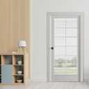 DEZ FURNISHINGS Cordless No Tools 1" Magnet Mini Blinds for Metal Doors, Room Darkening, 25" W x 72" H, White