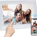 Frameo 10.1 Inch Smart WiFi Digital Photo Frame,Digital Picture Frame with 16GB Storage & SD Slot, Electronic Picture Frame IPS Touch Screen with Auto-Rotate, Frameo Digital Frame WiFi - White