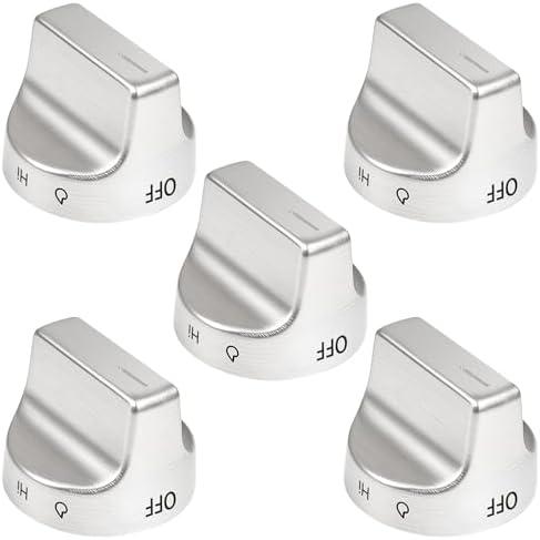 W11239985 W10850015 for Whirlpool Stove Knob, Control Knob Fits Whirlpool Gas Stove Knob Part Pd00061875 4845290 Ap6333411,Compatible with Number Wfg550S0Hz0,Wfg550S0Lv1 Wfg525S0Hv1, 5 Pack