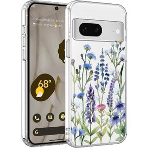 for Google Pixel 7 5G 6,3'' Case, Cute Flower Case for Girls Women, Soft Shockproof Clear Phone Protective Cover with Colorful Floral Pattern Design Exquisite Phone Cover Stylish,03