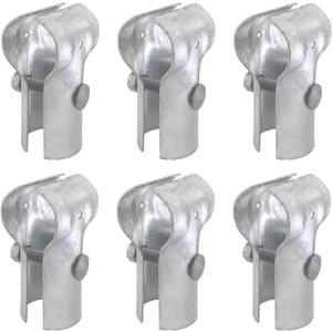 Galvanized Steel Chain Link Fence T Clamp - 1-3/8" End Rail Clamp for 1-3/8" OD Pipe, Bolts & Nuts Included