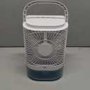 Small Air Conditioner Ice Fan Blow Cold Air USB Mini AC Air Portable Conditioners 2 Spray Ports 3 Wind Speed & 7 Colorful LED Light Cool Mist &Timer Evaporative Air Cooler for Bedroom/Home/Office