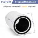 HAP604 Replacement Filters Compatible with ECOSELF HAP604 Air Purifier, 3-In-1 High-Efficiency Filter with Activated Carbon Filtration System, 2 Pack, White