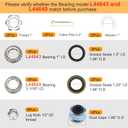 2 Sets 4 Lug Trailer Hub Kit for 2000 Lbs4 Lug Trailer Wheel Hub Fit 1" and 1-1/16" Trailer Straight Spindles, 4 * 4" Trailer Axle Kit, Boat Trailer Hubs 4 Lug(only for Straight Spindle)