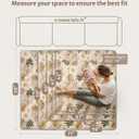 Blissful Diary Baby Play Mats for Floor, 71x59 Inch Extra Thicker & Large Soft Cushioning Foam Playmats for Babies and Toddlers, Foldable Washable Baby Crawling Mat for Playpen, Earth Tones Design