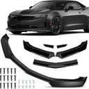 Front Bumper Lip Splitter Spoiler Compatible with 2016-2024 Chevy Camaro SS/ 2019-2024 LT LS RS, Air Chin Body Kit Accessories (Gloss Black)
