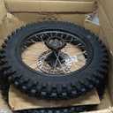 90/100-14(3.00x14) Rear Wheel Tire 70/100-17(2.75x17) Front Wheel Tire With 12mm Inner Bearing 190mm Brake Disc Rotor Chain Sprockets for Dirt Pit Bike Motocross Off Road (12mm Bearing Bore)