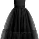 Arshiner Girls Dresses Summer Sleeveless Bow-Tie Straps Birthday Party Long Tulle Dress, 9-10yrs