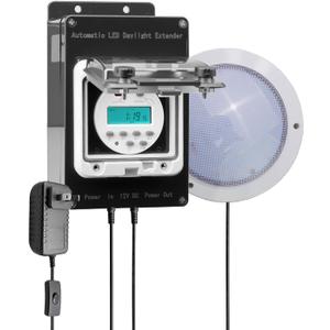 Automatic Chicken Coop LED Light with Timer, Daylight Extender for Hens, IP 65 Waterproof, Warm Light Supplement for Boost Egg Production in Winter