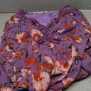 BLENCOT Womens Casual Boho Floral Printed V Neck Long Sleeve Long Maxi Dress Spring Summer Dresses (Medium, Purple)