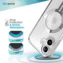 Speck Clear iPhone 16 Plus Case - Slim Phone Case iPhone 16 Plus - iPhone 16 Plus Phone Case - MagSafe - GemShell - Crystal Clear
