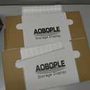 AOBOPLE 6 Pack Vinyl Record Storage Box,7"/45 RPM Cardboard Vinyl Record Box with Lid and Handle,Holds up to 75 7" Records Each,Moving Box for Records Ideal for DJs Show Vendors Record Collectors