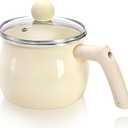 Milk Pot with Lid, 2 Quart Nonstick Butter Warmer Saucepan with Handle, Small Cooking Soup Simmer Pot Water Boiling Pan for Stove Top, Home, Kitchen