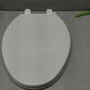 KOHLER 20110-0 Brevia, Slow Close Toilet Seat, Elongated Toilet Seat, Grip-Tight Bumpers Quick-Attach Hardware, White