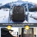 Insulated Rear Door Curtain Fit for Mercedes Sprinter 2007-2025 High Roof, AC Air Saver & Heat Blocker, Thermal Blackout, Waterproof All-Season Climate Control, Auto-Close Magnets, Vanlife