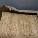 Natural Jute Area Rug 6x9ft - Handwoven Natural Fiber Rug for Living Room, Bedroom, and Entryway, Rustic & Boho Style