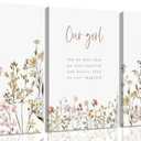 3 Pcs Wildflower Canvas Wall Art Girl Nursery Wall Decor Flower Print picture Floral Botanical Painting artwork for Baby Girl Nursery Decor Inspirational Wall Art Office Decoration,16x24in