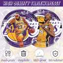 40Pcs Los Angeles Party Supplies include 20 plates, 20 napkins for The Laker party decoration