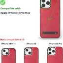 Snakehive Metro Leather Case for Apple iPhone 13 Pro Max || Real Leather Phone Case with Stand || Genuine Leather & MagSafe Compatible Leather Cover with Kickstand (Red)