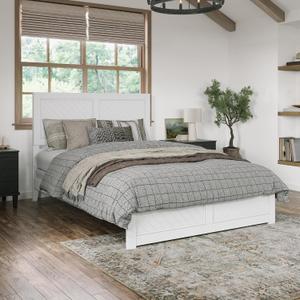 AFI, Canyon Queen Foundation Bed Frame with Matching Footboard, White