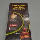 Dark Brown Hair Dye Shampoo 3 in 1Argan Herbal Hair Color Shampoo Covers Gray Hair for Women and Men (16.9 fl.oz Dark Brown)