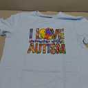 Autism Awareness Shirt Women Autism Shirts Autism Support Tops in April Blue Autism Mom Clothes Special Education Tees, Size XL