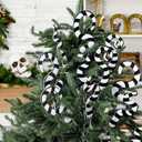 12pcs Halloween Christmas Tree Picks Large Black and White Octopus Cute Picks Ornaments for Indoor Decorations Table Desktop Tree Topper Home School Office