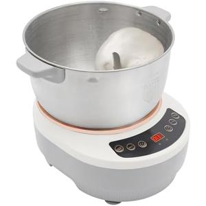 Electric Dough Maker with Ferment Function, Commercial & Home Dough Kneading Machine 5L/169oz Stainless Steel Mixer With Auto Timer & Touch Control for Bakeries, Restaurants, Home Kitchens (Silver)