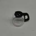 12-Cup Replacement Glass Coffee Carafe Compatible with Black and Decker Coffee maker Model CM0915BKD, Black Handle with Extra Lid, Product Height: 5.9 inch.