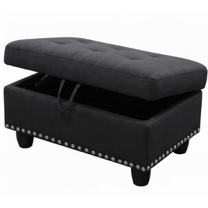 Storage Ottoman Charcoal Grey