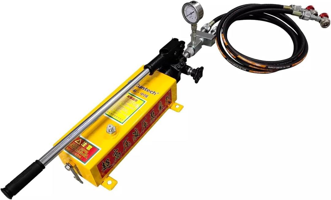KDSS System Hydraulic Oil Filling Machine - Hand Pressure Refueling Tool for Toyota Prado Land Cruiser Lexus GX Infiniti - Hand Hydraulic Pump with Pressure Gauge (yellow)