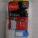 Hanes Men's Tank Top Undershirt Pack, Cool & Breathable Cotton, Moisture-Wicking Ribbed Tanks for Men, Multi-Pack (Medium, White)