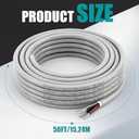 FairySandy 50Ft 1-1-1-3 SER Aluminum Service Entrance Cable - UL Listed 600V 100 Amp - XHHW-2 Insulation Gray PVC Jacket - Above Ground Service Entrance Wire for Main Panel to Sub Panel Feeder