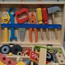 Kids Tool Set with Electric Drill, 46 Pcs Wooden Toddler Play Tools Set with Tool Box, Montessori STEM Educational Construction Building Toy for 3 4 5 6 Year Old Boys Girls Birthday Gifts