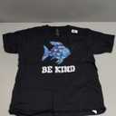 Be Kind Rainbow Fish Teacher Life Teaching Back To School T-Shirt (Small, Black)