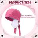1 Pcs Pink Studded Biker Cap for Women, Cycling Cap Motorcycle Helmet Stylish Biker Headwrap for Riding Outdoor Activities (Cloth)
