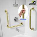 Angled Grab Bar 16x16 Inch, L-Shaped Grab Bar for Bathtub and Shower