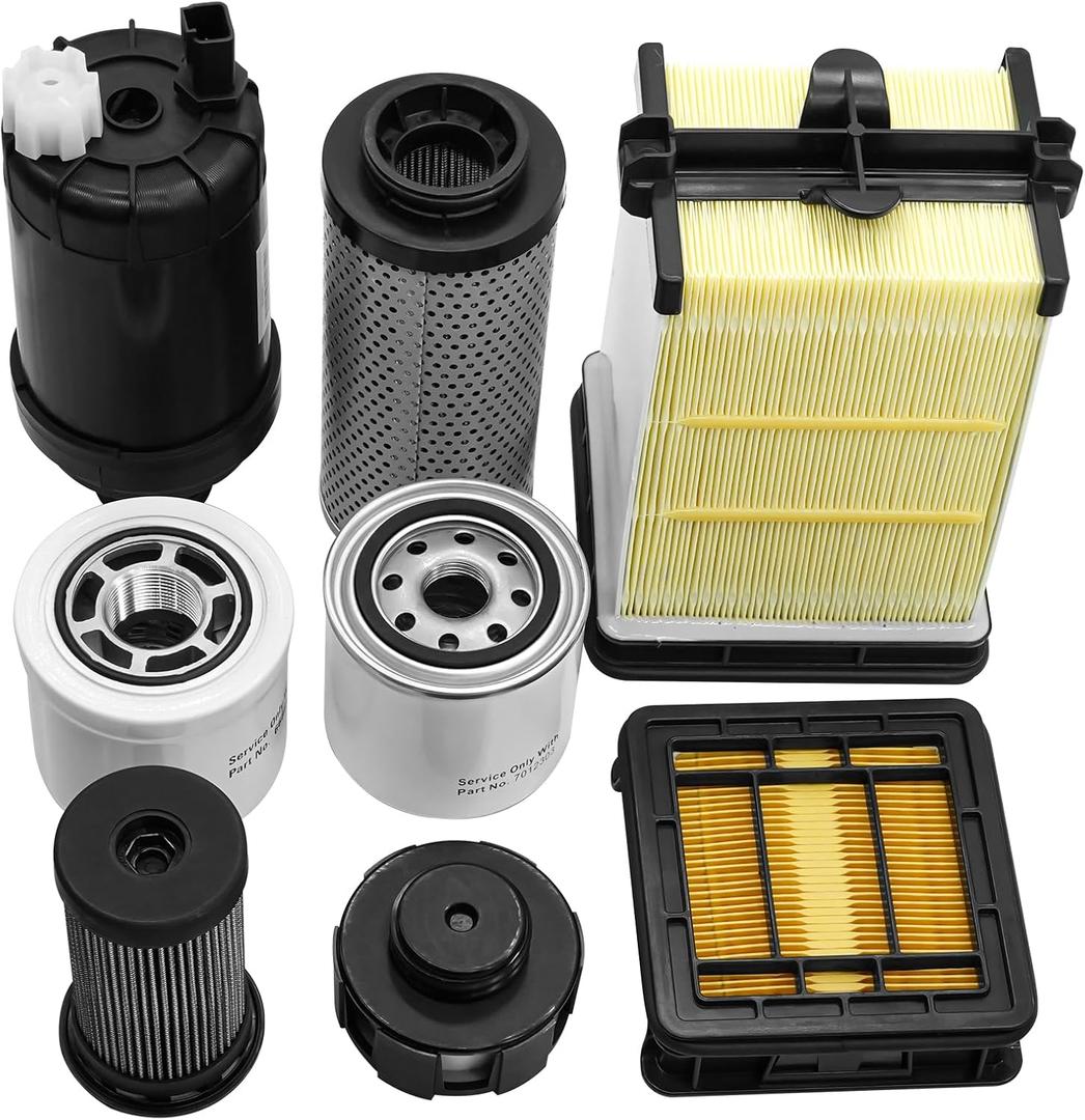 7286322 7343102 Engine Oil Filter and Air Filter Service Kit Fit for Bobcat S450 S510 S530 S550 S570 S590 S595 S630 S650 T450 T550 T590 T595 T630 T650, Replace 7221933 7012303 6686926 7221934
