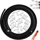 26PCS 9.5ft Air Conditioning Hose and Fitting Kit Includes 9.5ft #6#8#10 AC Hoses and #6#8#10 AC Fittings and pipe cutter