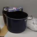 Blue Diamond 8QT Nonstick Stockpot with Glass Lid, PFAS-Free Ceramic, Multipurpose Cooking, Sauces & Soups, Pasta, Boiling & Canning Pot, Dishwasher & Oven Safe, Stainless Steel Handles, Navy