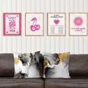 KEUSPI Black and Gold Pillow Covers 24x24 Abstract Black and Grey Gold Throw Pillow Cover Set of 2, Abstract Pillow Covers for Bedroom Home Decor Housewarming Gifts