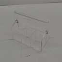 Acrylic Utensil Holder - Silverware Organizer for Kitchen, Table, Indoor Outdoor Use Space-Saving, For Buffet, Picnic Party