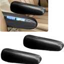 2PCS Car Armrest Cover,Leather Arm Rest Cover for Car with Side Pockets for Avoiding Scratches and Scuffs,Upgraded Cars Arm Rest Covers Pad as Cars Storage for Most Vehicles