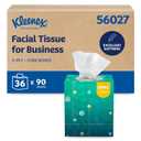 Kleenex Professional Naturals Facial Tissue with Plastic-Free Eco Packaging, Bulk (56027), 2-Ply, White, Upright Cube Boxed Format, Designed for Business (90 Tissues/Box, 36 Boxes, 3,240 Sheets/Case)