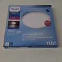 PHILIPS LED Flush Mount Ultra Thin Silver Ceiling Light 1-Pack Bright White (3000K) 1500 Lumen (22W = 100W) No Bulbs Required