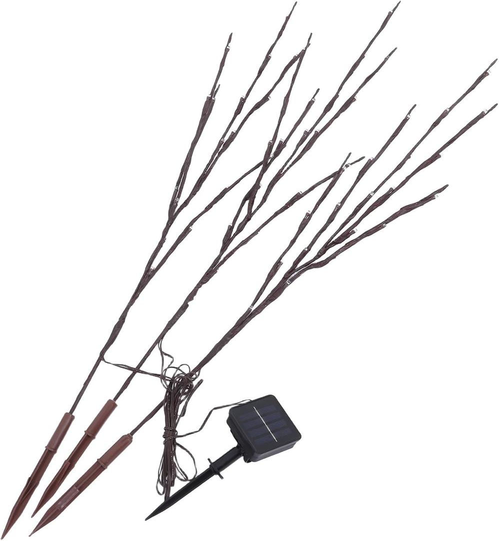 VICASKY 60led Lighted Branches Twig Lights Tree Branch Up Led Twigs Plug in Christmas Weeping Willow Design Will Solar Powered Artificial 82. 00x8. 00x6. 00cm White