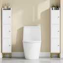 Hzuaneri Slim Bathroom Storage Cabinet, Narrow Bathroom Organizers and Storage with 4 Adjustable Feet, Laundry Room Organization for Small Space, Kitchen, Living Room, 3 Doors White BC22313G, 7.9 "D X 7.9 "W X 42.8 "H