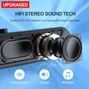 LENRUE Computer Speakers,PC Speakers for Desktop,Wired USB-Powered Sound-bar for Computer with 10W Stereo Sound and Colorful Light,Plug-n-Play (A39PRO /Black)