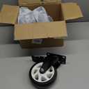 5 Inch Caster Wheels, Casters Set of 4, Heavy Duty Casters with Brake 2200 Lbs,Swivel Caster Wheels with Top Plate, Industrial Caster Wheels for Workbench, Cart, Furniture