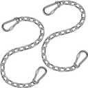 BeneLabel 2Pcs 29inch Stainless Steel Hanging Chair Chain Kit with 4 Carabiners 1000 LB Capacity Hammock Chain Extender Chain for Swing, Punching Bag, Porch Swing, Indoor & Outdoor